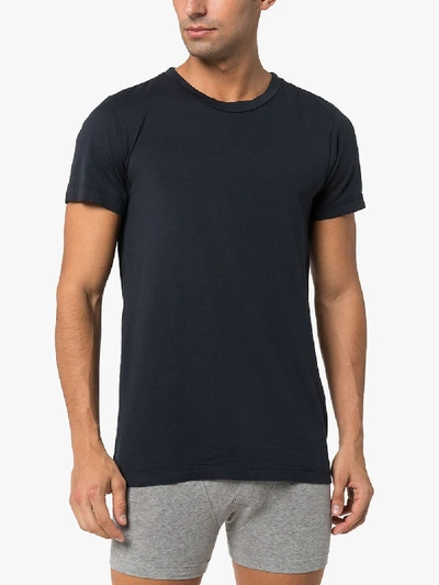Shop Schiesser 'josef' T-shirt In Blau