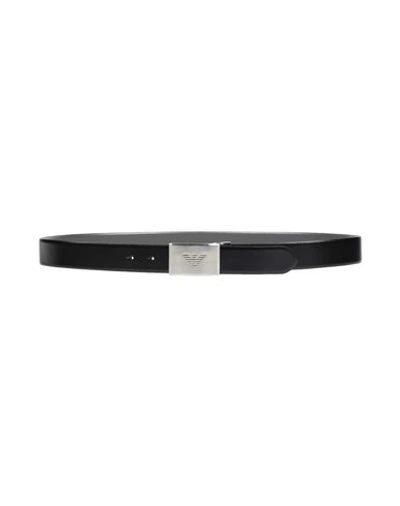 Shop Giorgio Armani Leather Belt In Black