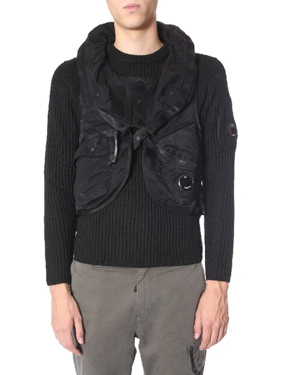 Shop C.p. Company Nylon Vest In Black