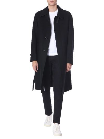 Shop Tom Ford Wool Trench In Black