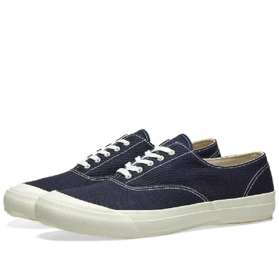 Shop The Real Mccoys The Real Mccoy's U.s.n. Canvas Deck Shoe In Blue