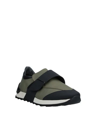 Shop Alberto Guardiani Sneakers In Military Green