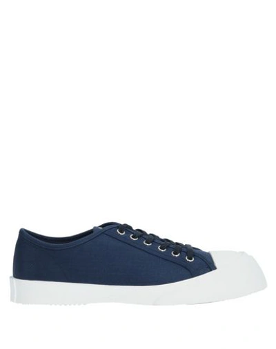 Shop Marni Sneakers In Dark Blue