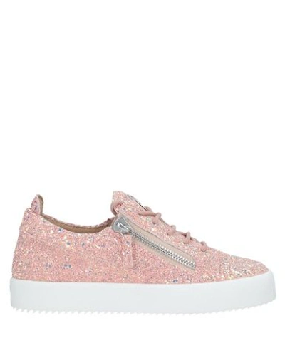 Shop Giuseppe Zanotti Sneakers In Light Pink