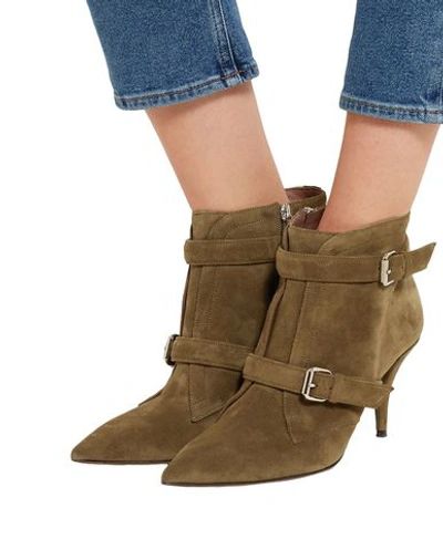 Shop Tabitha Simmons Booties In Military Green