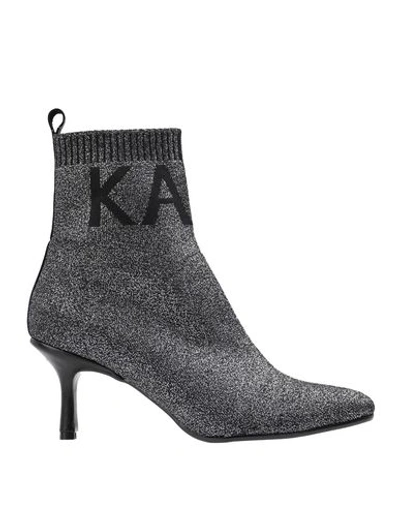 Shop Karl Lagerfeld Ankle Boots In Silver