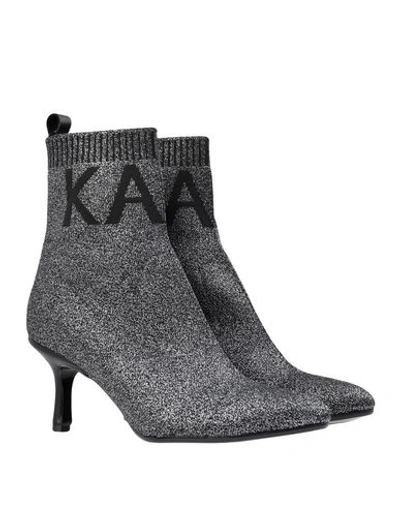 Shop Karl Lagerfeld Ankle Boots In Silver