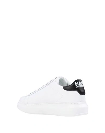 Shop Karl Lagerfeld Kapri Karl Ikonic Lo Lace Woman Sneakers White Size 6 Bovine Leather