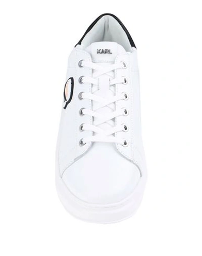 Shop Karl Lagerfeld Kapri Karl Ikonic Lo Lace Woman Sneakers White Size 7 Bovine Leather