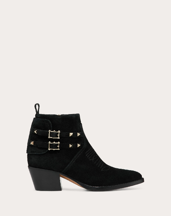 valentino garavani rockstud leather ankle boots