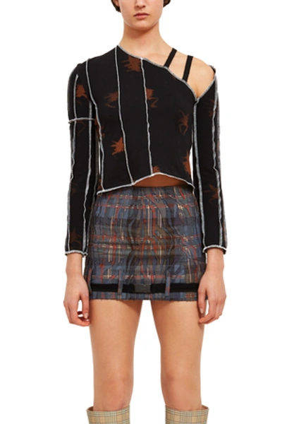 Shop Helenamanzano Opening Ceremony Ghost Orchid #1 Rave Top In Black/orange