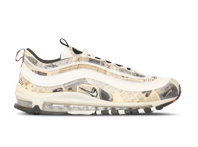 Pre-owned Nike Air Max 97 Newspaper In Sail/black-team Orange-white |  ModeSens