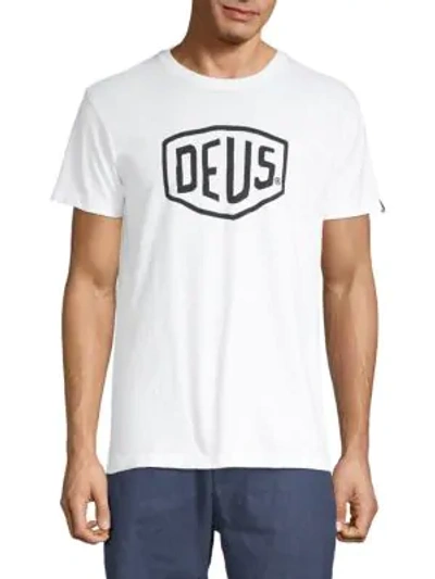 Shop Deus Ex Machina Graphic Logo Cotton Tee In White
