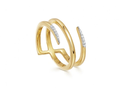 Shop Missoma Gold Pave Claw Lacuna Ring