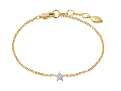 Shop Missoma Pave Star Charm Bracelet 18ct Gold Plated Vermeil/cubic Zirconia