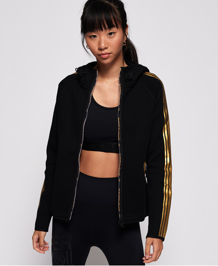 gold zipper hoodie