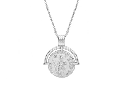 Shop Missoma Mens Lucy Williams Silver Roman Arc Coin Necklace