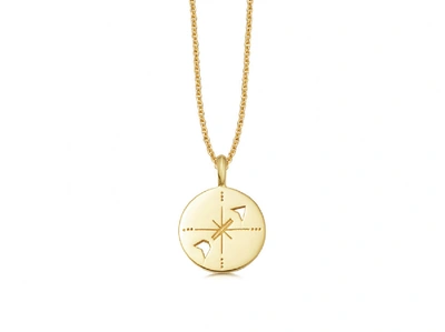 Shop Missoma Compass Amulet Necklace In Gold