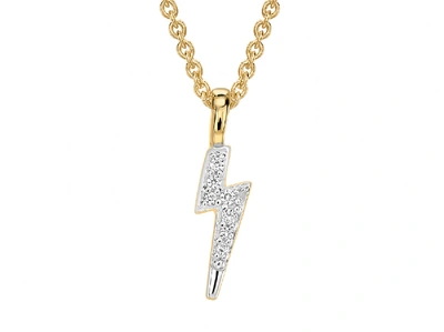 Shop Missoma Pave Lightning Charm Necklace 18ct Gold Vermeil/cubic Zirconia