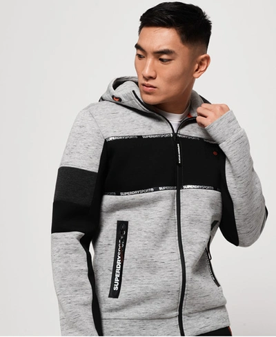 Gym tech stretch outlet block zip hoodie