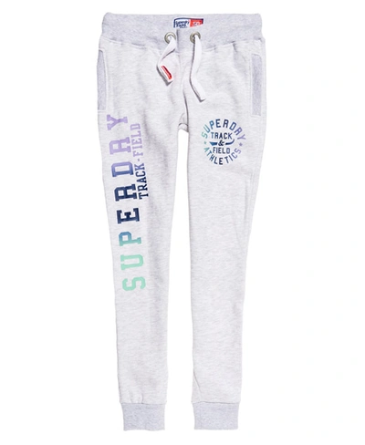 Shop Superdry Track & Field Joggers In Light Grey