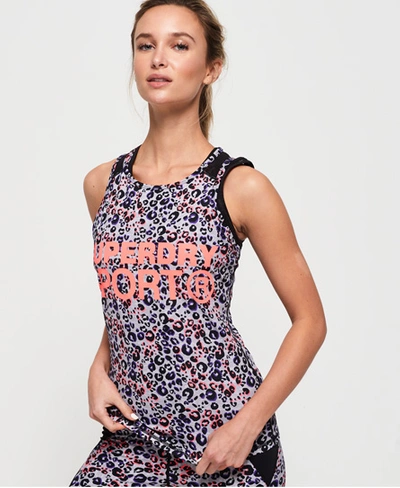 Shop Superdry Women's Active Mesh Panel Vest Top Orange Size: 8