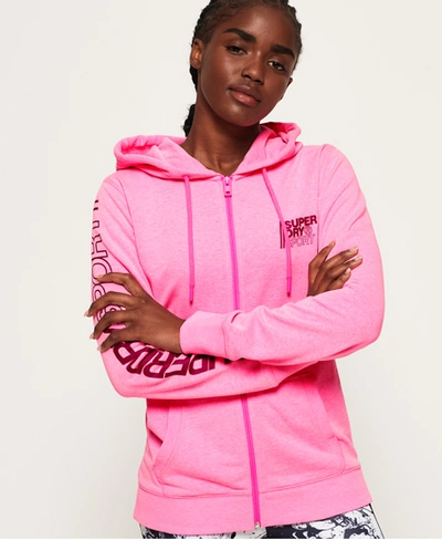 Superdry Core Sport Zip Hoodie In Pink | ModeSens