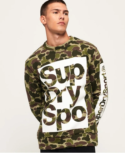 Shop Superdry Combat Boxer Crew Sweatshirt In Orange