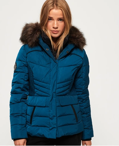 Shop Superdry Glacier Biker Jacket In Green