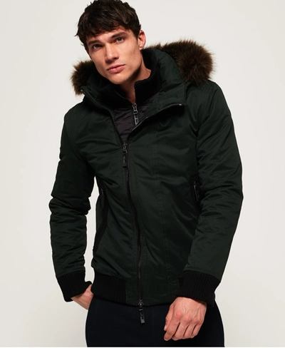 Shop Superdry Microfibre Sd-windbomber Jacket In Green
