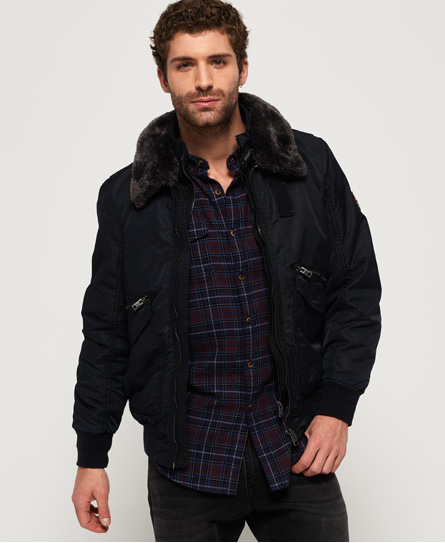 Superdry Winter Hercules Bomber Jacket In Navy | ModeSens