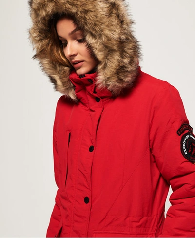 Shop Superdry Ashley Everest Jacket In Red