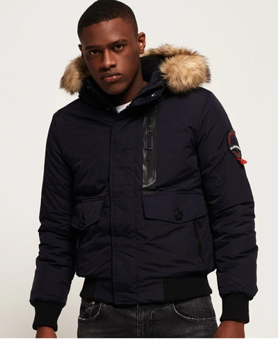 Shop Superdry Everest Bomber Jacket In Navy