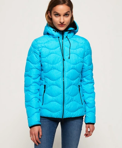 Shop Superdry Astrae Quilt Padded Jacket In Blue