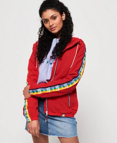 Shop Superdry Rainbow Sd-windbreaker Jacket In Red