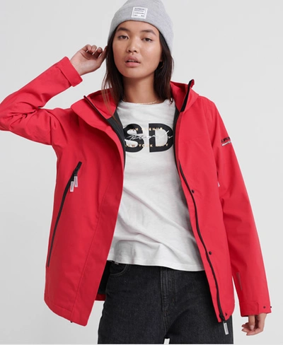 Shop Superdry Alvia Waterproof Jacket In Red