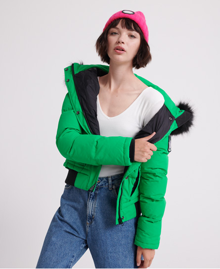 Superdry Everest Ella Bomber Jacket In Green | ModeSens