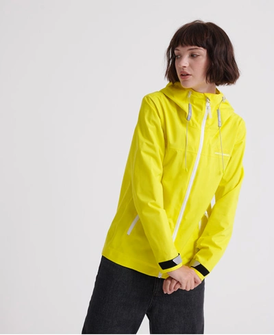 Shop Superdry Harpa Waterproof Jacket In Yellow