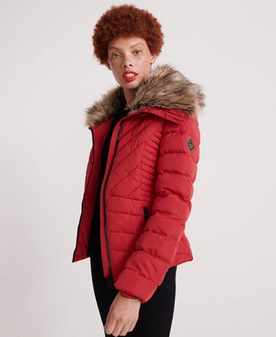 Shop Superdry Arctic Glaze Jacket In Red