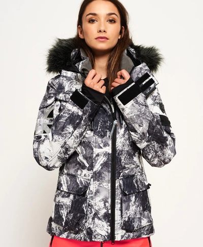 Shop Superdry Ultimate Snow Service Jacket In Dark Grey