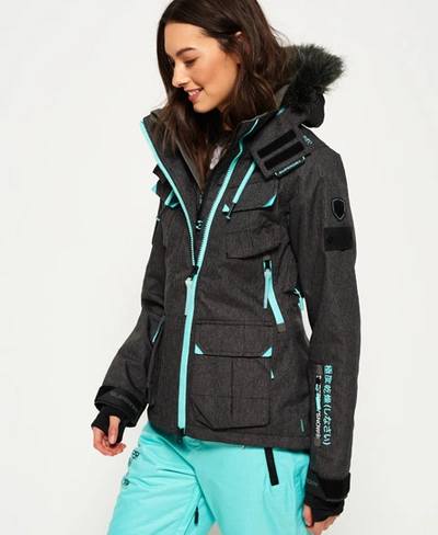 Shop Superdry Ultimate Snow Service Jacket In Dark Grey
