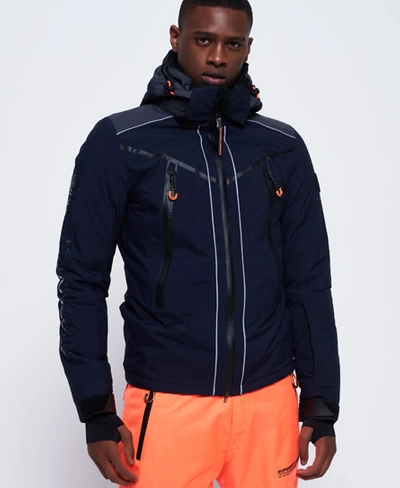 Shop Superdry Downhill Racer Padded Jacket In Navy