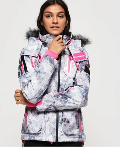 Shop Superdry Ultimate Snow Action Jacket In Light Grey