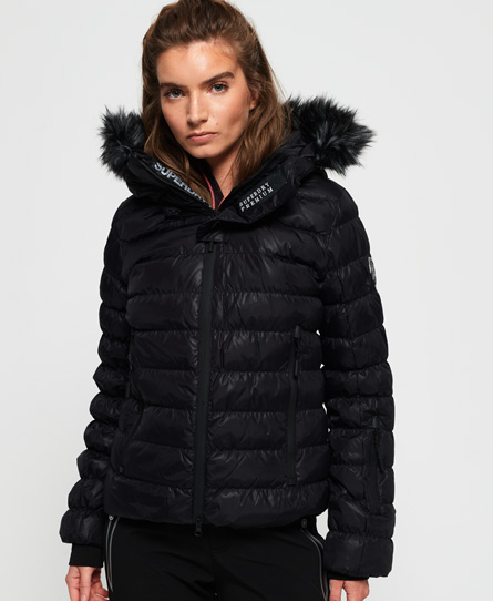 black bomber ski jacket