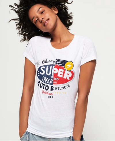 Shop Superdry Gasoline Slice T-shirt In White