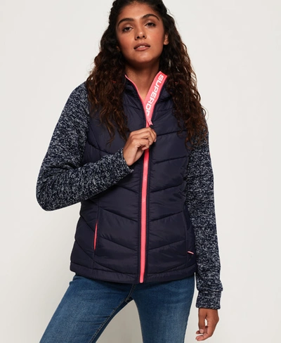 Superdry Women's Storm Hybrid Zip Hoodie Navy | ModeSens