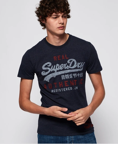 Shop Superdry Vintage Logo T-shirt In Blue