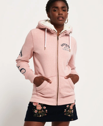 Superdry Aria Applique Zip Hoodie In Pink | ModeSens