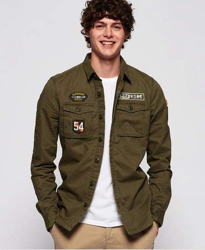 Shop Superdry Miltary Storm Shirt In Green