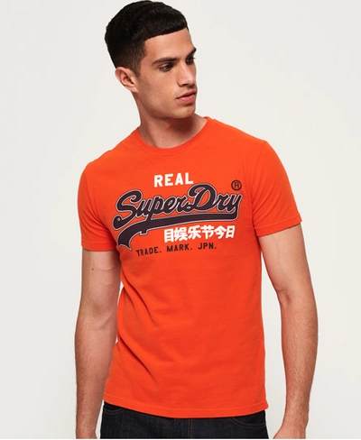 Shop Superdry Vintage Logo T-shirt In Orange